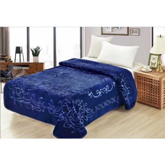 Patura Cocolino dubla si pufoasa perfecta pentru sezonul rece 160 x 220 cm, Albastru, PCSU-05 Paturi cocolino 2 kg