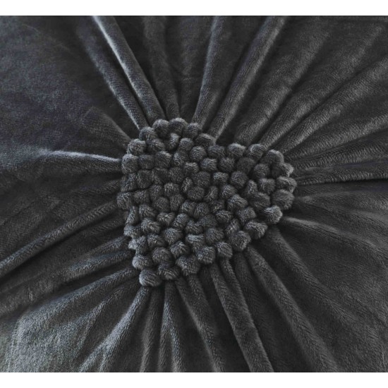 Set Lenjerie de Pat din Catifea, Cu Broderie, 4 Piese, Pat 2 Persoane, Gri Antracit, LCI-053 Lenjerii Catifea 4 piese