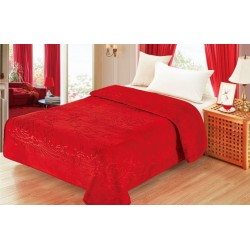 Patura Cocolino dubla si pufoasa perfecta pentru sezonul rece 200 x 230 cm, Rosu, PCDU-004