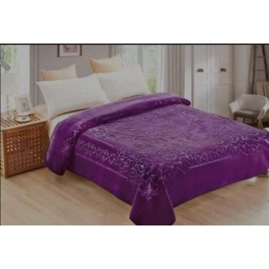 Patura Cocolino dubla si pufoasa perfecta pentru sezonul rece 160 x 220 cm, Mov, PCSU-06 Paturi cocolino 2 kg