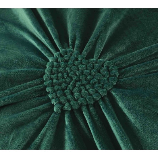 Set Lenjerie de Pat din Catifea, Cu Broderie, 4 Piese, Pat 2 Persoane, Verde Inchis, LCI-050 Lenjerii Catifea 4 piese