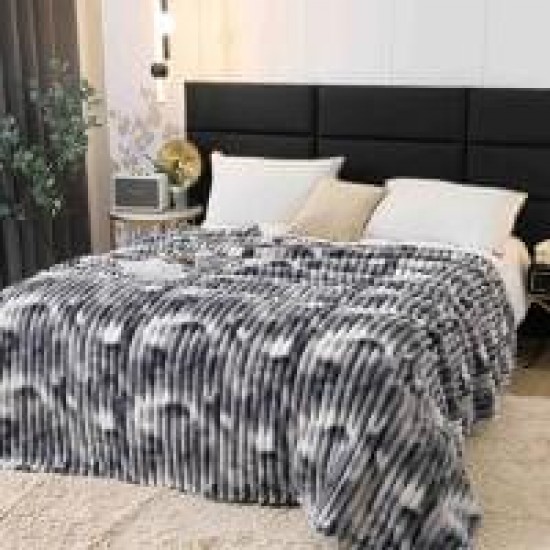 Patura Pufoasa COCOLINO GROFATA 200 x 230 cm, Gri-degrade, PGC-021 Paturi cocolino grofate