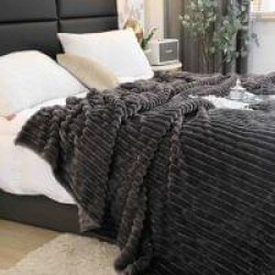 Patura Pufoasa COCOLINO GROFATA 200 x 230 cm, Gri-inchis, PGC-018