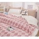 Pătură Cocolino cu blăniță 200x230 cm – moale, călduroasă și premium - Roz, model romburi, PBC-047 Paturi cu Blanita