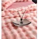 Lenjerie de pat, DeLuxe, cocolino tip blăniță iepure, 2 persoane, 6 piese, Roz-Alb, ombre, LCE-031 Lenjerii Blanita Iepure