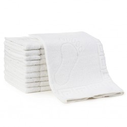Set 10 Covorase Baie, Bumbac 100%, 50×70 cm, 800g, Alb, PCG-061
