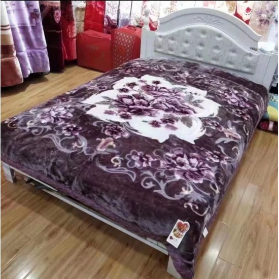 Patura Cocolino dubla si pufoasa perfecta pentru sezonul rece 200 x 230 cm, Gri, flori, PCM-006 Paturi Cocolino 3,5 kg cu Model