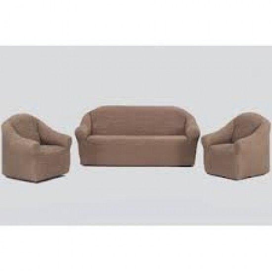 Set 4 Huse Creponate fara Volane, Pentru Canapea 3 Locuri, Canapea 2 locuri si 2 Fotolii, Bej inchis, HCC-005 Huse Canapea 3 Locuri, 2 Locuri plus 2 Huse Fotoliu Creponat
