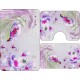Set 3 Covorase Baie Antiderapante, Multicolor, flori, pesti, CAM-074 Set covorase baie antiderapante
