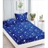 Cearșaf Cocolino cu Elastic 180x200 cm + 2 Fețe de Pernă – Model Stele, Albastru Noapte, HC-003
