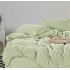 Lenjerie pat dublu, Super Pufoasa, din Blanita artificiala de Iepure, 4 piese, Verde, LCE-006