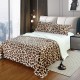 Patura CoCoLiNo cu blanita, 200x230 cm +2 fete de perna, Maro-Crem, animal print, PBC-015 Paturi cu blanita