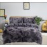 Lenjerie Cocolino Fluffy pat dublu 4 piese gri inchis degrade, LFF-027