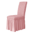 Set 6 Huse de Scaun Creponate Cu Volanase, Roz, HSC-010