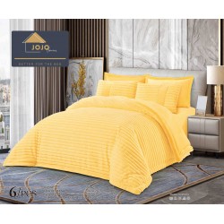 Lenjerie de pat Cocolino cu pilotă inclusă și cearșaf cu elastic, 6 piese, blană de iepure galben pastel, LCE-036