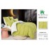 Lenjerie pat dublu, 6 piese, Bumbac Satinat Superior, Verde-Auriu, romburi, LFS-007
