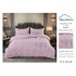 Lenjerie pat dublu, Catifea Deluxe, cu broderie, 4 piese, Lila, LCB-005