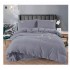Lenjerie pat dublu, Catifea Deluxe, cu broderie, 4 piese, Gri, LCB-006