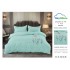 Lenjerie pat dublu, Catifea Deluxe, cu broderie, 4 piese, Vernil, LCB-008