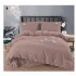 Lenjerie pat dublu, Catifea Deluxe, cu broderie, 4 piese, Bej, LCB-011