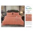 Lenjerie pat dublu, Catifea Deluxe, cu broderie, 4 piese, Caramiziu, LCB-013