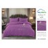 Lenjerie pat dublu, Catifea Deluxe, cu broderie, 4 piese, Mov, LCB-015
