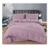 Lenjerie pat dublu, Catifea Deluxe, cu broderie, 4 piese, Lila, LCB-014