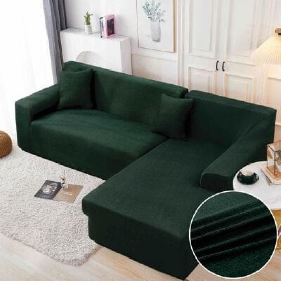 Husă elastică pentru colțar – protecție modernă și ajustare perfectă, Verde, HCM-030 Huse Coltar Canapea si Fotolii