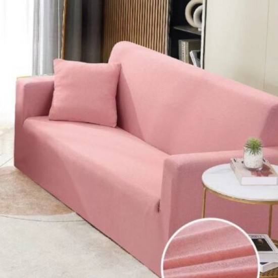 Husă elastică canapea 3 locuri – material premium, protecție și reîmprospătare rapidă, Roz, HCM-078 Huse Coltar Canapea si Fotolii