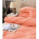 Set Lenjerie de Pat din Catifea, Cu ELASTIC, 4 Piese, Pat 2 Persoane, Piersica, LCI-045 Lenjerii Catifea 4 piese