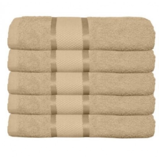 Set 5 Prosoape Baie, Bumbac 100%, 70×130 cm, 400g/m², Cappuccino, PCG-036 Prosoape
