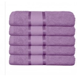 Set 5 Prosoape Baie, Bumbac 100%, 70×130 cm, 400g/m², Mov, PCG-038