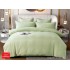 Lenjerie pat dublu, bumbac fin, 6 piese, brodata, Verde, LFB-026