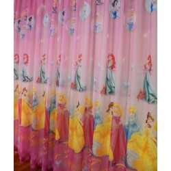 Draperie Satinata pentru camera copilului, PRINTESE, Multicolor, DPC-001