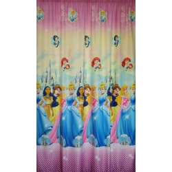 Draperie Satinata pentru camera copilului, PRINTESE, Multicolor, DPC-008