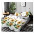 Pachet Promo: Lenjerie de pat din Finet, Jojo, 6 Piese, Pat 2 Persoane, Alb-Multicolor, flori, PH-038