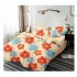 Lenjerie de pat din Finet, Jojo, 6 Piese, Pat 2 Persoane, Crem-Multicolor, flori, PAP-PH-059