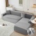 Set 2 Huse Elastice pentru Coltar, CATIFEA, Gri deschis, HCC-037