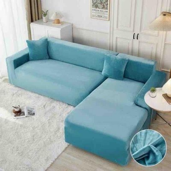 Set 2 Huse Elastice pentru Coltar, CATIFEA, Turquoise, HCC-041 Huse Coltar Catifea
