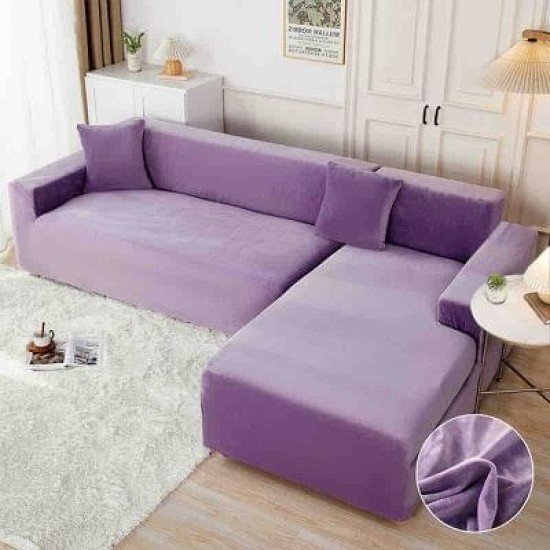 Set 2 Huse Elastice pentru Coltar, CATIFEA, Mov, HCC-043 Huse Coltar Catifea