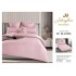 Lenjerie pat dublu, BUMBAC FINET, 6 piese, CAROURI cu ELASTIC, UNI, Roz, LFU-026