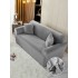 Husă Catifea pentru Canapea 2 Locuri – Elastică, Moale, Elegantă, Culoare Gri deschis, HCC-058