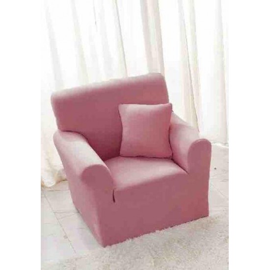 Husa elastica din CATIFEA pentru fotoliu, Roz, HCC-059 Huse Fotolii Catifea