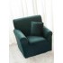 Husa elastica din CATIFEA pentru fotoliu, Verde, HCC-066