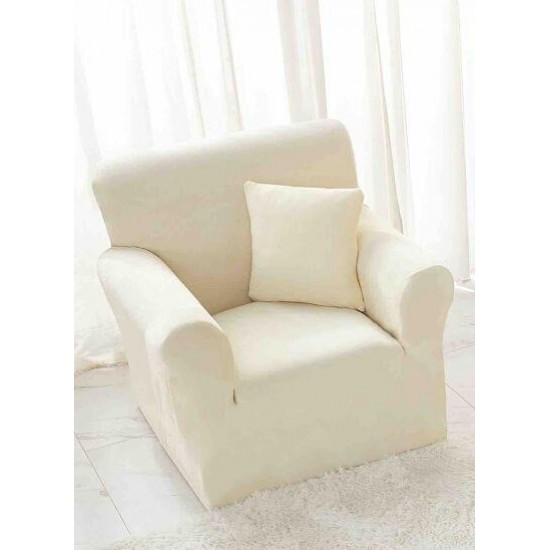 Husa elastica din CATIFEA pentru fotoliu, Crem, HCC-071 Huse Fotolii Catifea Husa elastica din CATIFEA pentru fotoliu, Crem, HCC-071 Huse Fotolii Catifea