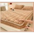 Husa Topper Cocolino Matlasata 160x200cm, Model Tricotat, cu Bordura, Bej, HTC-066