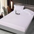 Set cearșaf cu elastic 160x200 cm din damasc finetat + 2 fețe de pernă–alb, LFD-021