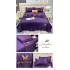 Set Lenjerie de Pat Dublu cu Pilota Vara, SATIN, 4 Piese, Mov, LPV-003