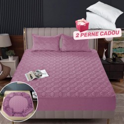 Pachet Promo: Huse/Topper pentru saltea cu elastic 180x200 cm, Lila, PH-091