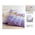 Lenjerie pat dublu, Bumbac Satinat Superior, 4 piese, cu ELASTIC, Lila degrade, LDBSE-021